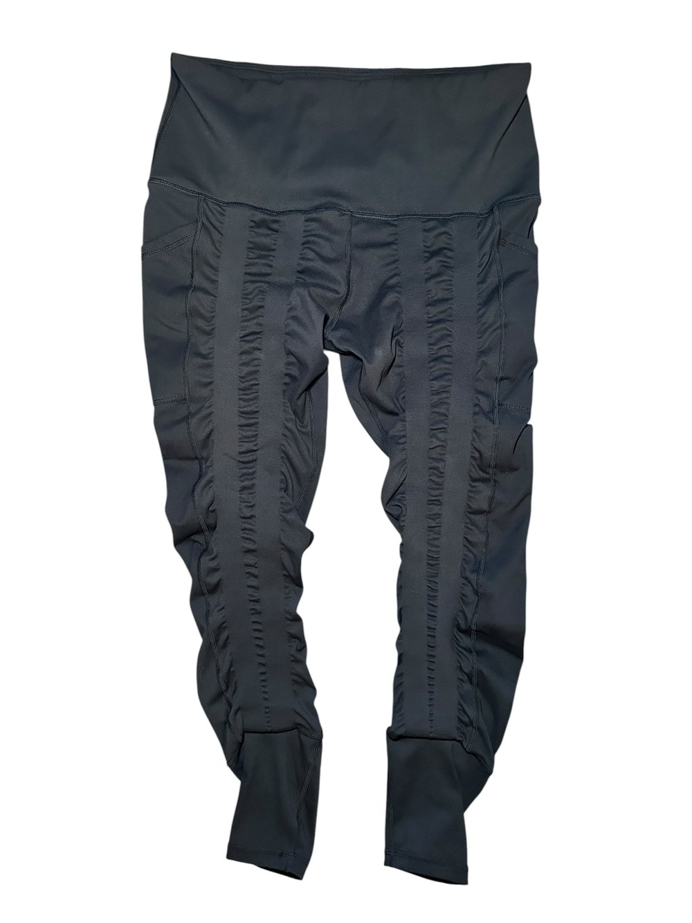 Sweetflexx Resistance Leggings Full Length Black High-Rise With Pockets - 14